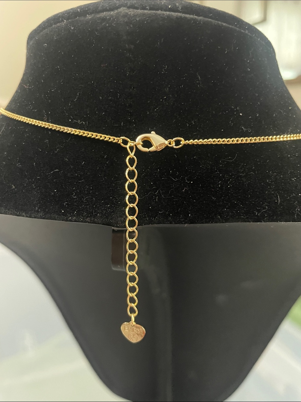 Delicate Gold Rectangle Pendant Necklace for Women - Picture 3 of 3